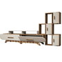 Hanah Home Flora S - Mueble de TV Nogal y crema
